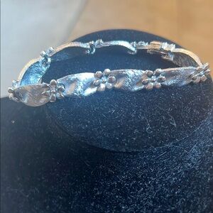 Elegant Trifari Silver Floral Bracelet